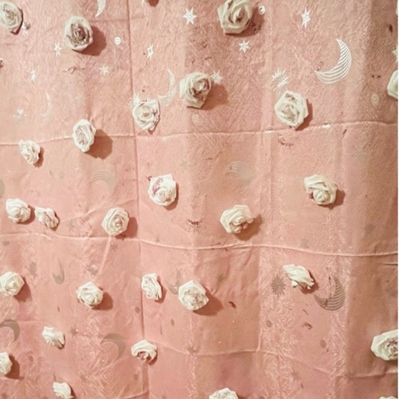 Roses Stars & Moons Flower Wall Backdrop/Photos with Swarovski Crystal Appliqués - Picture 1 of 4